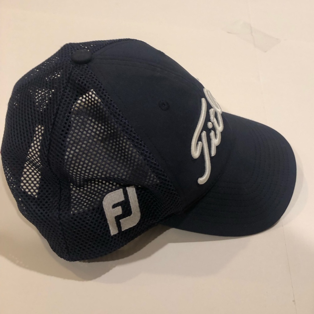 TITLEIST PRO V1 Hat Cap Flex FITTED L-XL Navy Blue Jersey 3D Logo - Picture 8 of 11